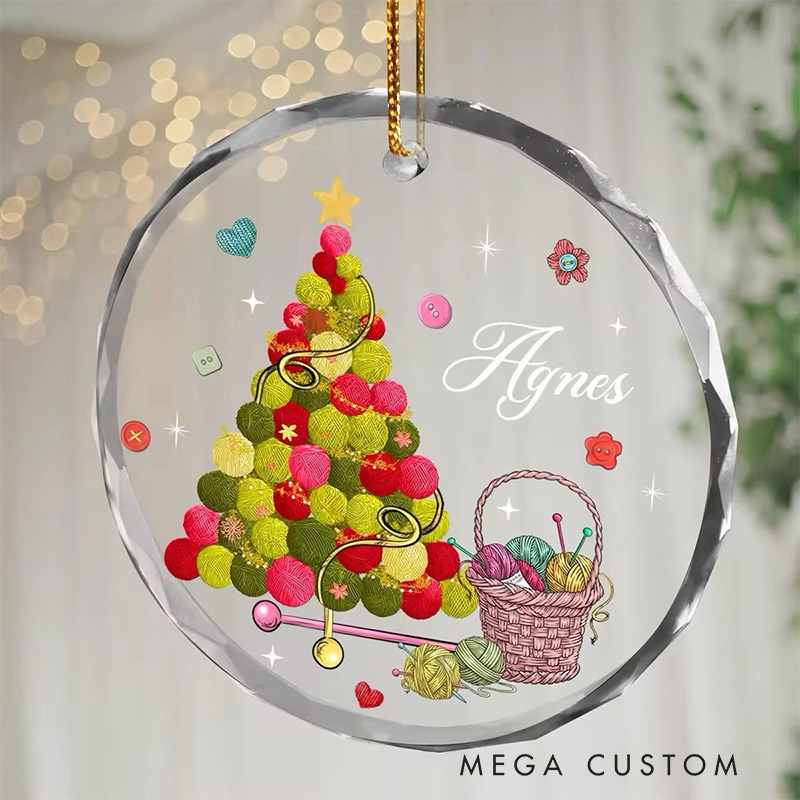 Personalized Knitting Ornament Crochet Ornament for Christmas Decor Crocheter Gift Crochet Christmas Ornament Crochet Lover Gift for Mom