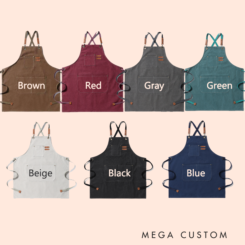 Personalized Firefighter Canvas Apron with Custom Embroidered Engine Number Design Gift for Firefighters