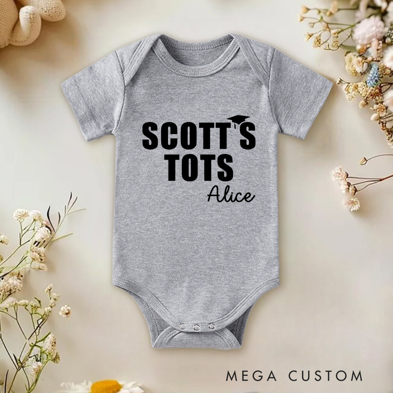 Personalized Scott's Tots Baby Onesie Funny Office Baby Onesie Birthday Gift for Baby