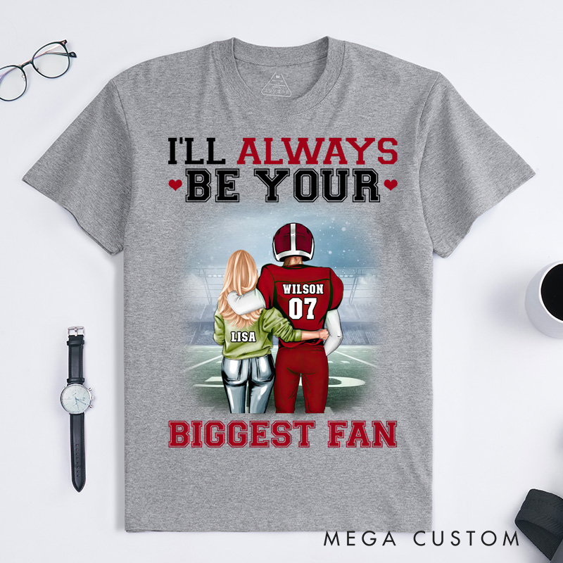 Personalized American Football Player T-Shirt with Custom Name Fun and Unique Gift for Sports Fans