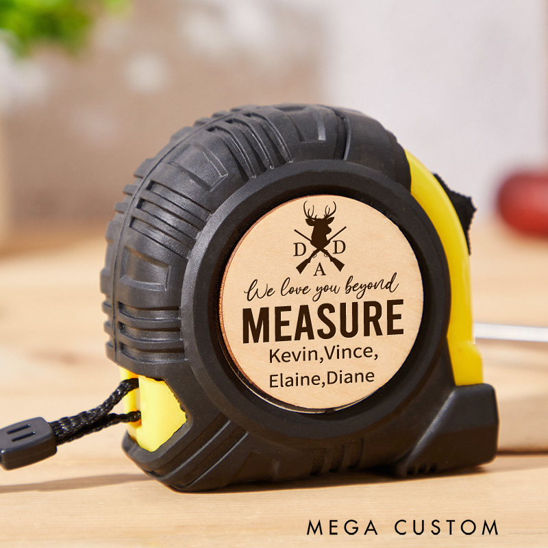 Personalized Hunting Lover Tape Measure We Love You Beyond Measure Tape Measure Custom Hunting Tape Measure for Husband Dad