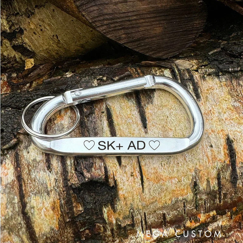 Personalized Engraved Carabiner Keychain Custom Carabiner Gift for Outdoors Adventure Hiking Lover