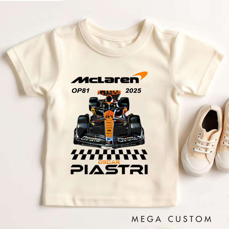Personalized Oscar Piastri OP81 Kids T-Shirt Birthday Christmas Gift for Kids