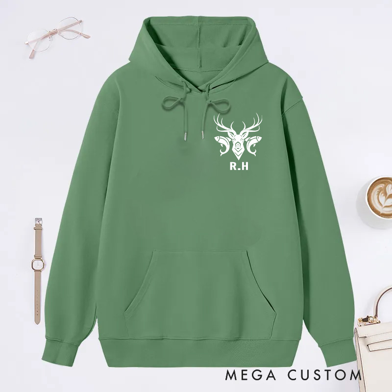 Personalized American Flag Hunting Hoodie Deer Hunting Hoodie Sweatshirt Outdoor Sports Gift