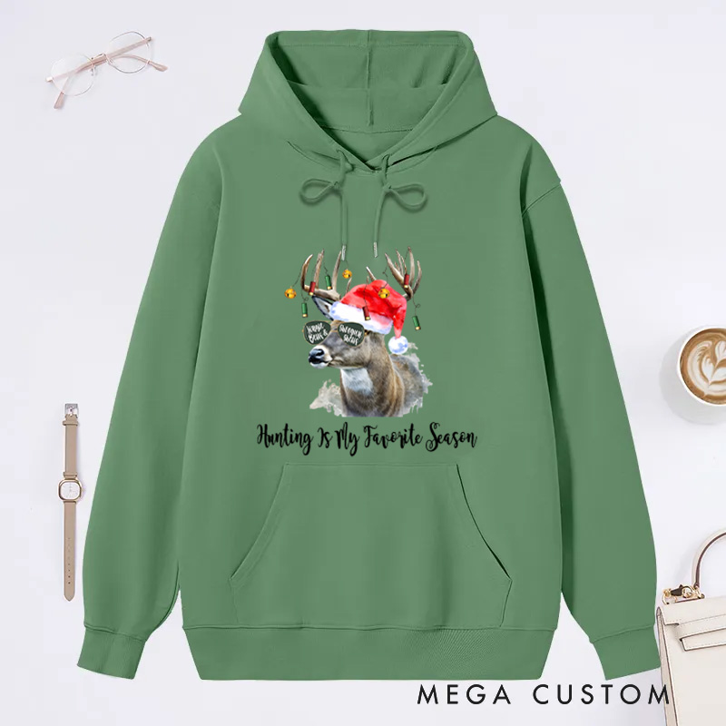 Personalized Jingle Bells Shotgun Shells Sweatshirt Christmas Deer Hunting Sweater Deer Hunter Gifts Christmas Hunter Rudolph Sweater Gift For Husband