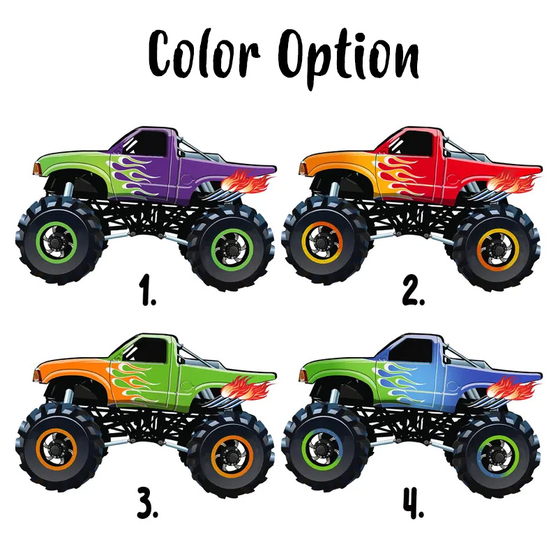 Personalized Monster Truck Photo Acrylic Ornament Kids Gift