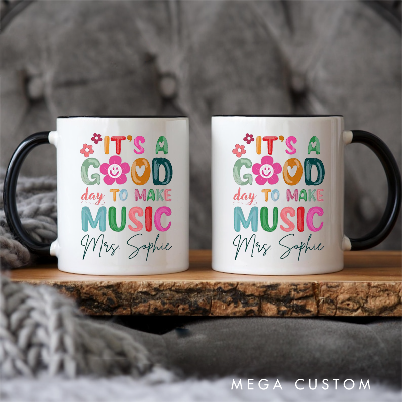 Personalized Name It's a Good to Make Music Mug for Music Lover Mug