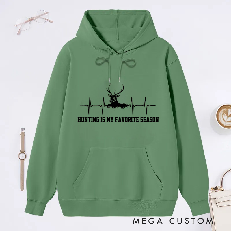 Personalized Hunting Sweatshirt Deer Hunting Sweatshirt Mens Buck Pulse Hoodie Gift for Hunters Utdoorsman Enthusiast