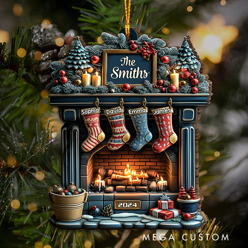 Personalized Name Merry Christmas Family Ornament Custom Christmas Gift Personalized Xmas Gift