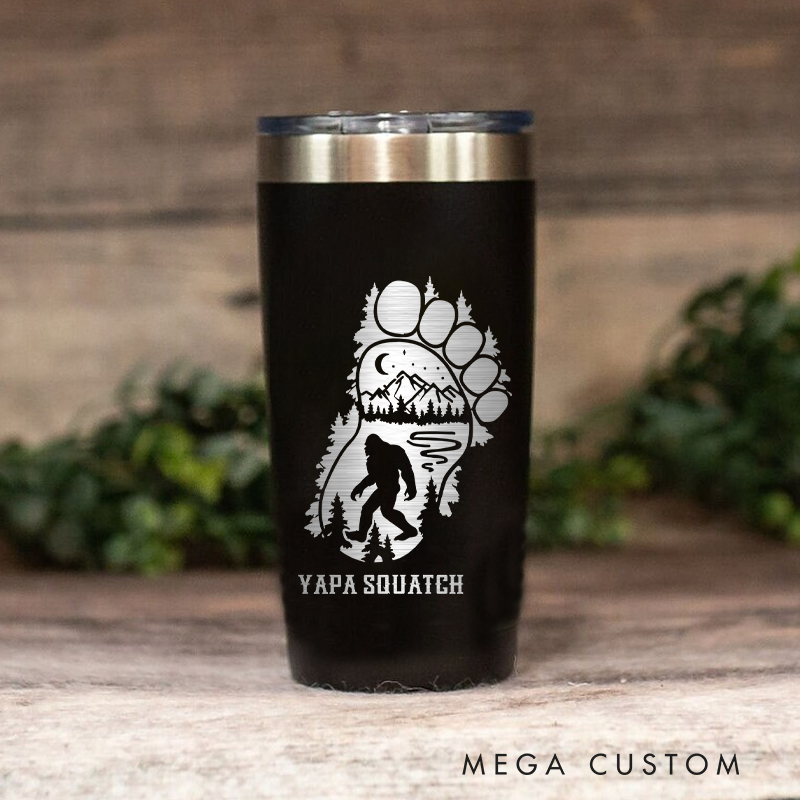 Personalized Engraved Bigfoot Adventure Tumbler Outdoor Explorer Enthusiasts Tumbler Gift for Outdoor Lover