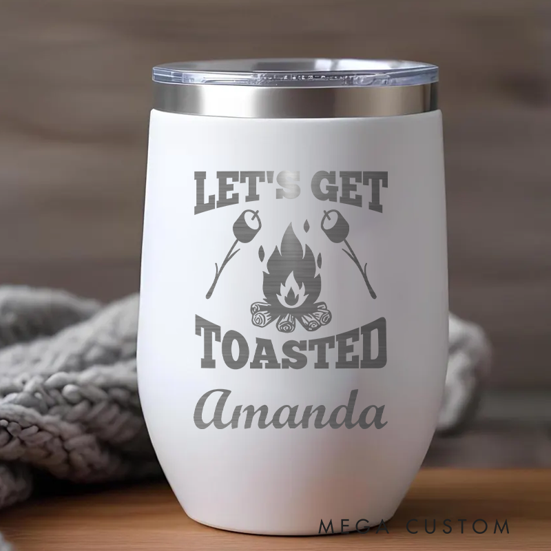 Personalized Campfire Tumbler Outdoor Coffee Tumbler Camping Wine Tumbler Campfire & Hiking Gift