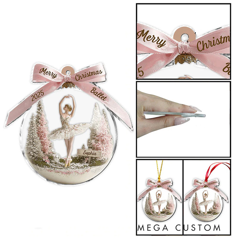 Personalized Awesome Ballet Christmas Acrylic Ornament Dance Lovers Christmas Gift Dancer Xmas Gift Christmas Decor