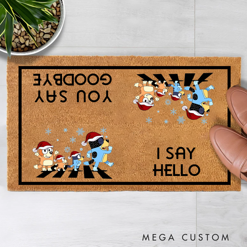 Personalized Hello Goodbye Doormat Musical Welcome Mat New Home Gift Mat