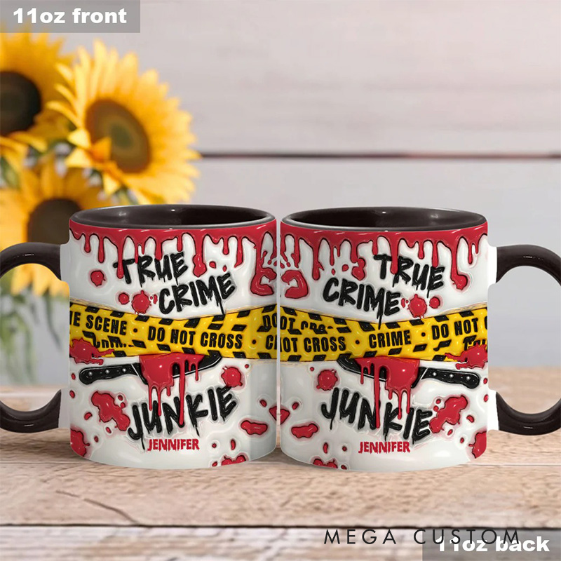 Personalized 3D Effect Do Not Cross Crime Watching Mug TV Show Mug Movie Lover Gift for Friend Birthday Gift
