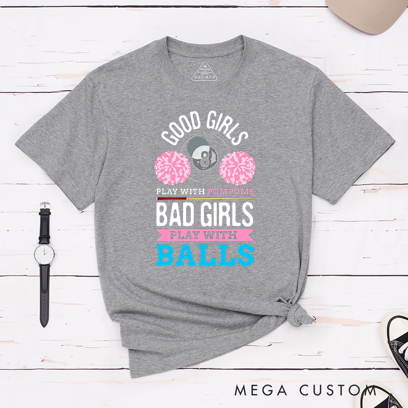 Personalized Pool T-Shirt with Your Name on the Sleeve for Bold Girls