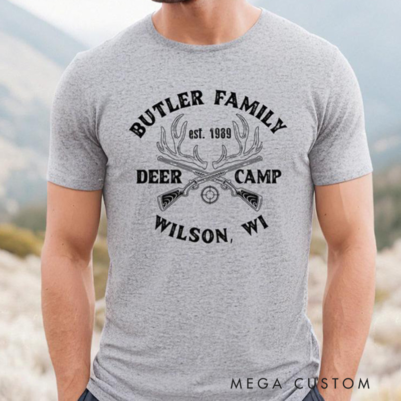 Personalized Hunting Shirt Deer Camp Shirt Deer Hunting Shirt Funny Hunting Shirt for Him Hunter Gift