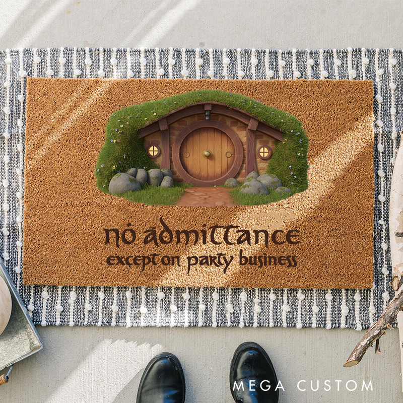 Personalized No Admittance Except on Special Business Doormat Movie Family Door Mat Welcome Mat for Movie Lovers Housewarming Gifts