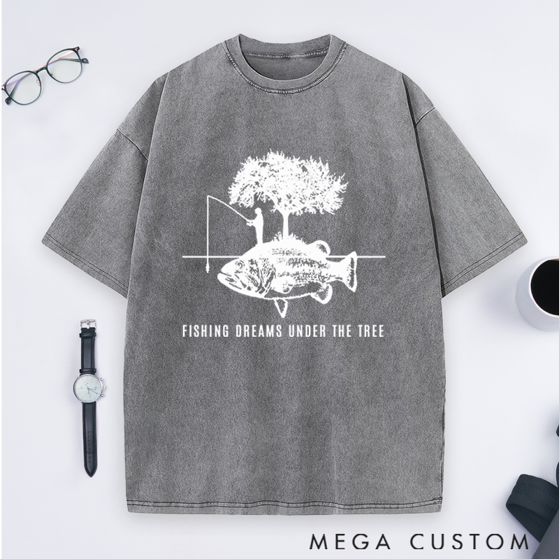 Personalized Fishing Dreams T-Shirt Fishing T-Shirt Funny Fishing T-Shirt Fisherman T-Shirt Cool Bass Fishing T-Shirt Hilarious Fishing Humor T-Shirt Perfect Gift for Fishing Lovers and Outdoor Enthusiasts