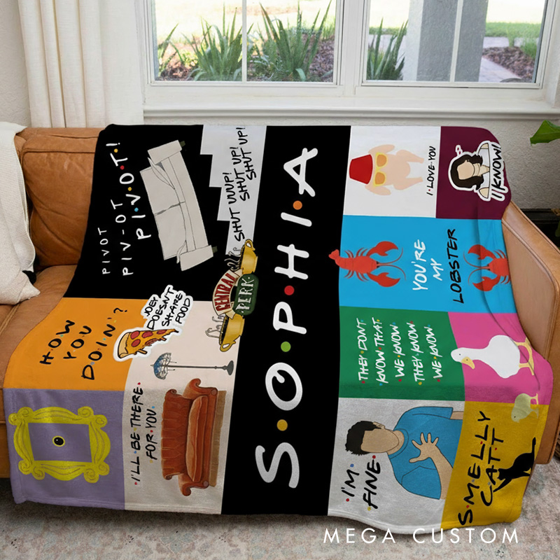 Personalized Classic TV Show Blanket Flannel Blanket Movie Fan Blanket with Name for Friend Birthday