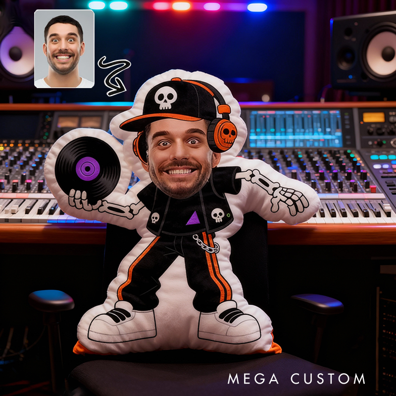 Personalized Funny Custom Face Pillow Custom Photo DJ Plush