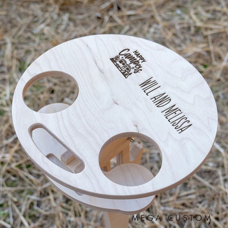 Personalized Rv Accessories Portable Beer Table Outdoor Camping Gift for Happy Camper LOver