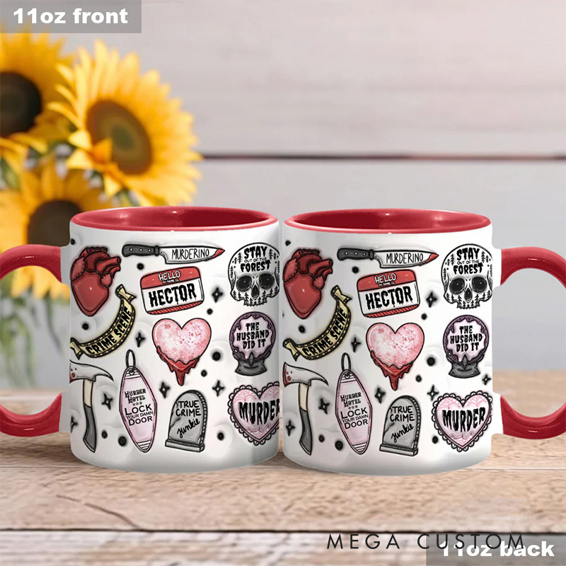 Personalized 3D Effect True Crime Junkie Mug TV Show Mug Movie Lover Gift for Friend Birthday Gift