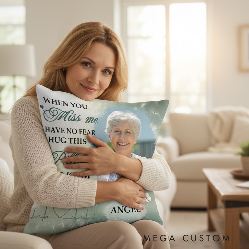Personalized Memorial Pillow Hug This Pillow And Know I'm Here Custom Double Sided Pillow Bereavement Gift Sympathy Gift 