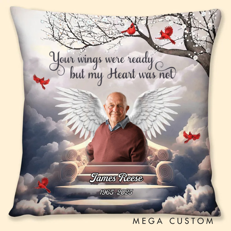 Personalized Photo Pillow In Loving Memory In Heaven Custom Double Sided Pillow Bereavement Gift Sympathy Gift