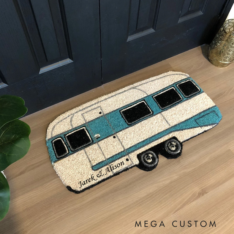 Personalized Camping Doormat Funny Happy Campers Welcome Doormat Caravan Doormat Rv Gift Idea for Camping Lover