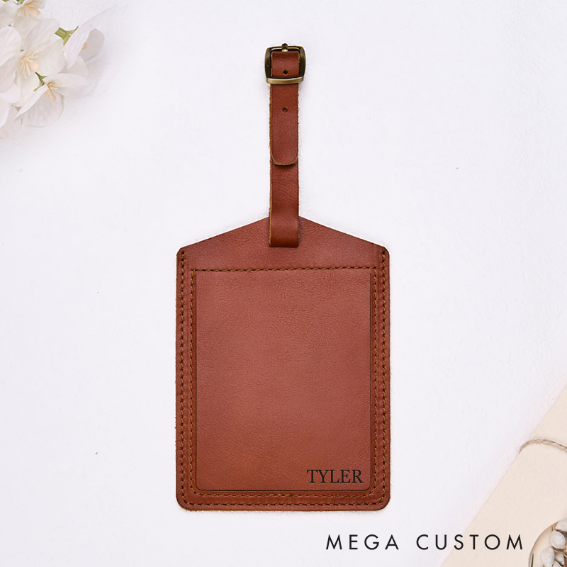 Personalized Leather Luggage Tag for HimCustom Luggage Tag with Initials Luggage Tag Favor Wedding favors