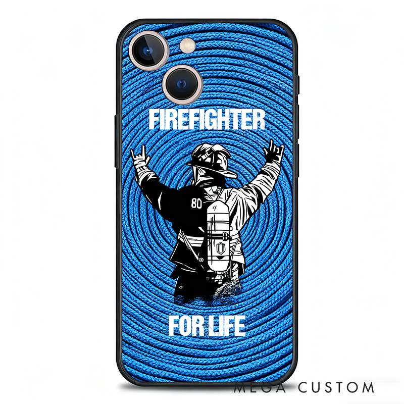 Personalized Firefighter Phone Case with Custom Name and Fire Rescue Design Gift for Firefighters and Firefighting Supporters