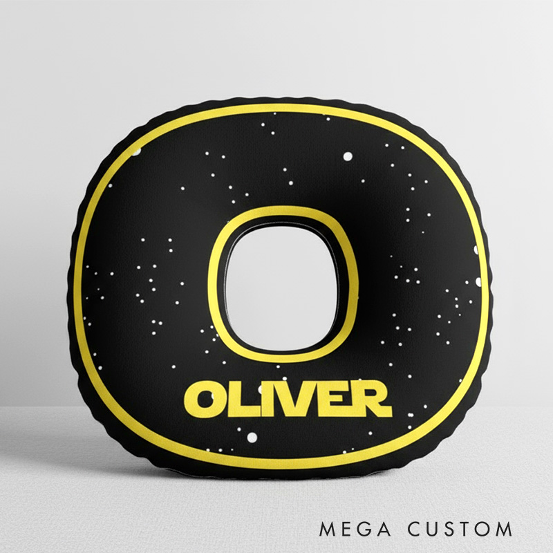 Personalized Galaxy Alphabet Shaped Pillow for Movie Lovers Initial Pillow Christmas Gift for Kids