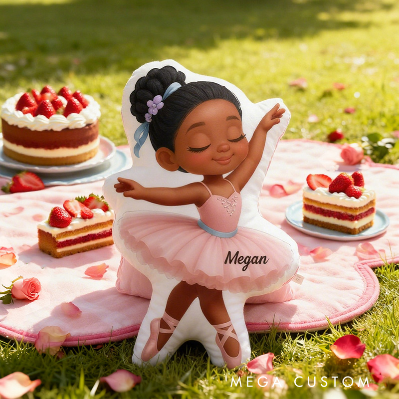 Personalized Ballet Girl Shaped Pillow for Dance Lovers Pillow Christmas Gift for Kids
