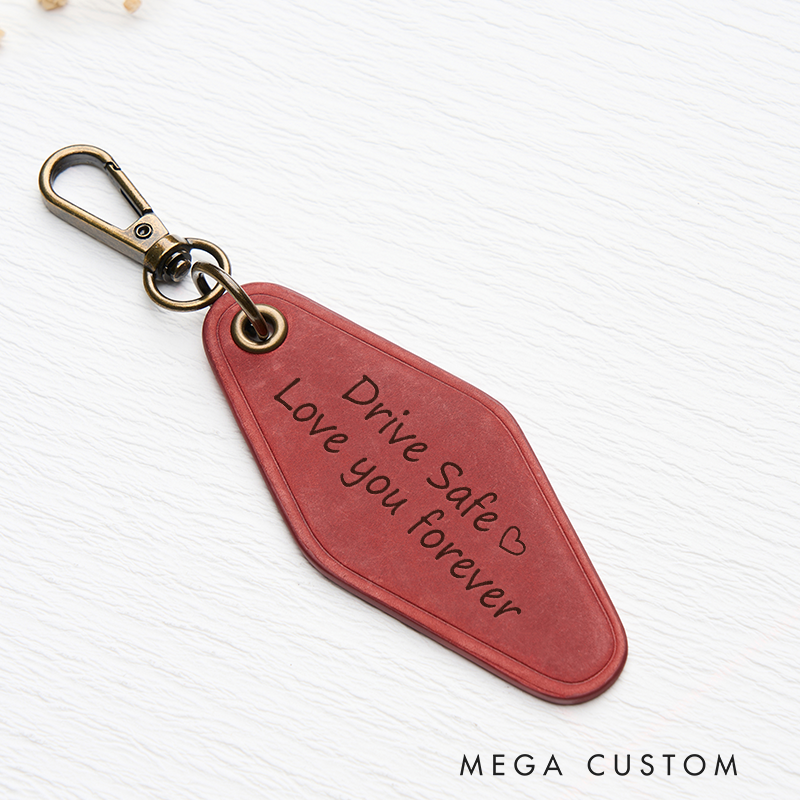 Personalized Leather Keychain for Men Custom Keychain with Name Engraved Leather Key Chain Anniversary Gift for Him Groomsmen Gift Birthday Gift for Dad Boyfriend Husband