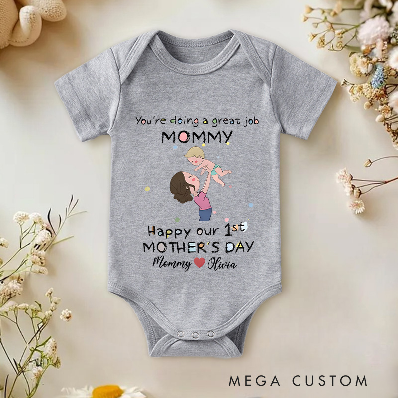 Personalized You're Doing a Great Job Mommy  Happy Our 1st Mother's Day Baby Onesie Mother's Day Gift Baby Shower Gift