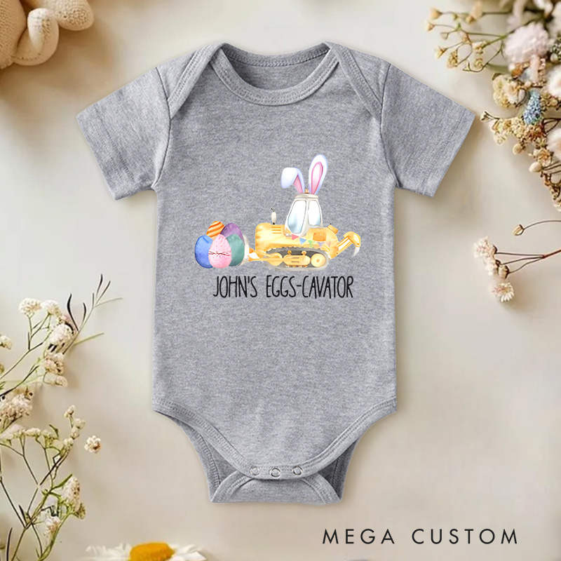 Personalized Baby Name Easter Bunny Ears Raglan Baby Onesie Easter Gifts  