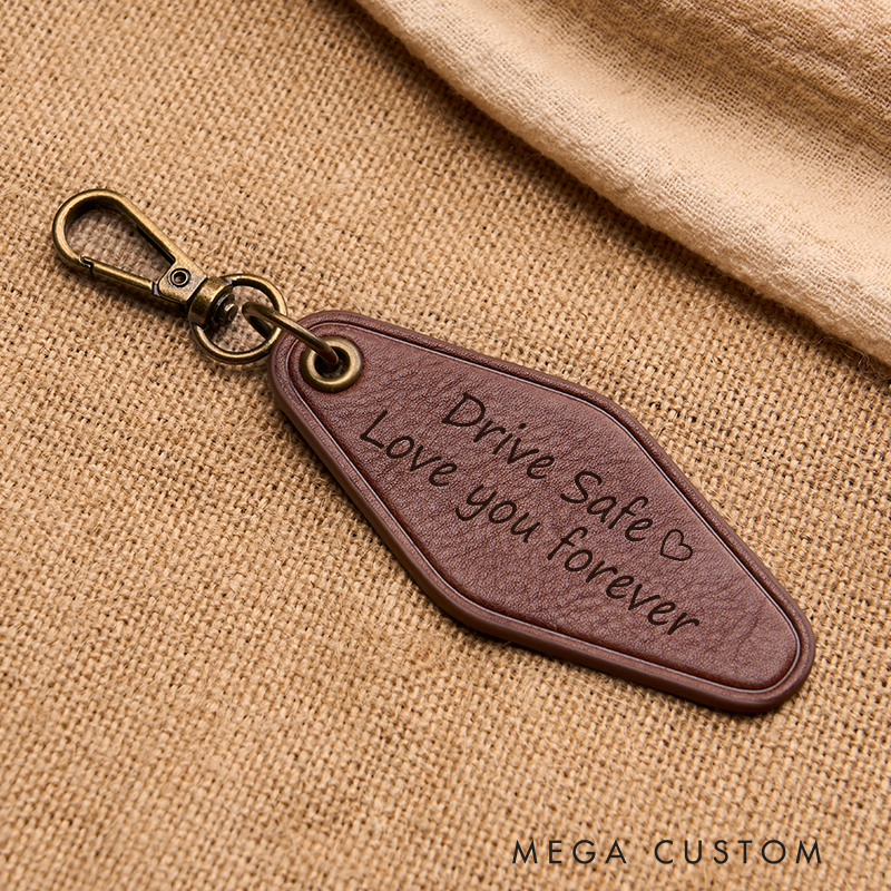 Personalized Leather Keychain for Men Custom Keychain with Name Engraved Leather Key Chain Anniversary Gift for Him Groomsmen Gift Birthday Gift for Dad Boyfriend Husband