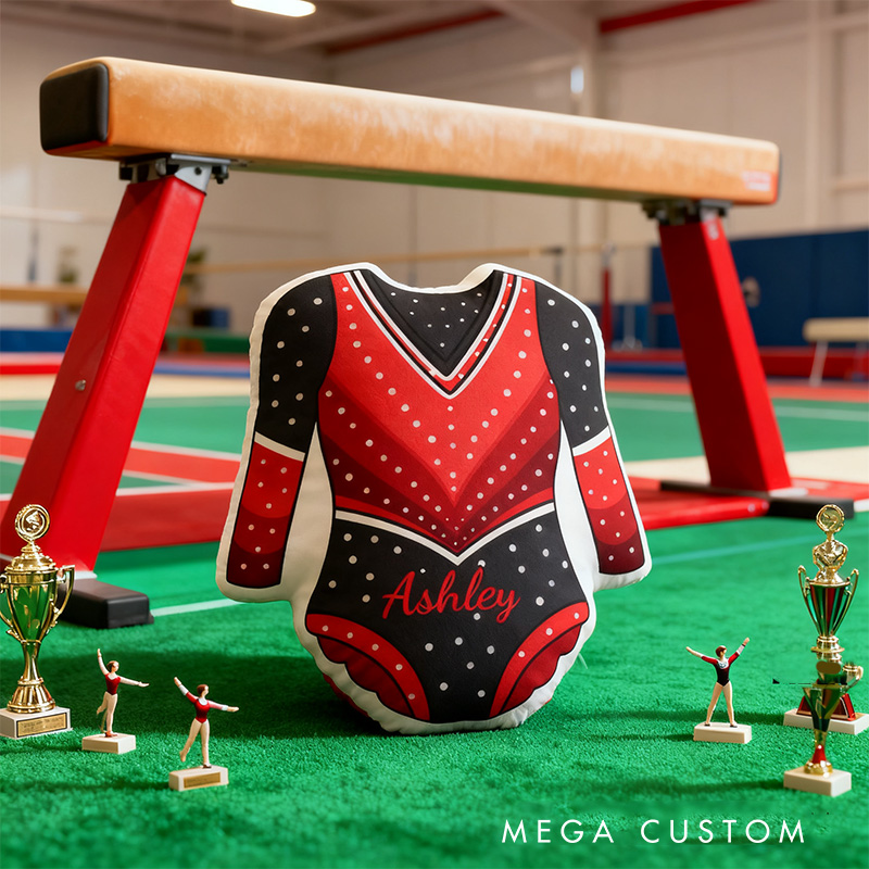 Personalized Gymnastic Leotard Shaped Pillow for Gynamstic Lovers Pillow Christmas Gift for Kids
