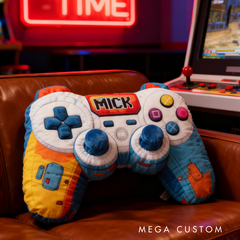 Personalized Graphic 3D Print Game Controller Pillow Custom Boy Gamer Lover Pillow Gift for Game Geek
