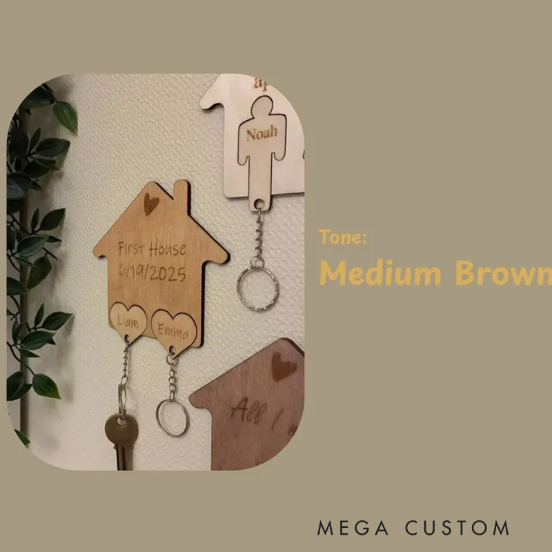 Personalized Name Rack Wall Mount Entryway Custom Couple Key Hanger Customize Honogram Hanger Wooden Our Home Plaque Sign House Gift