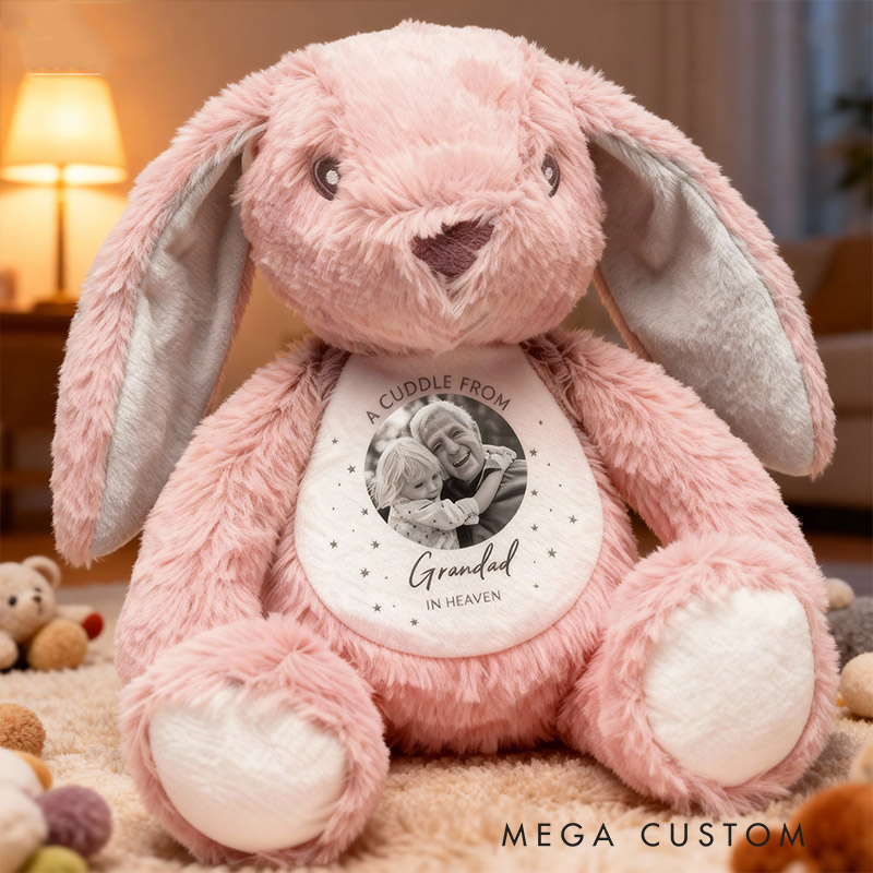 Personalized Memory Soft Toy for Baby Kids A Cuddle From Heaven Memorial Photo Gift Bereavement Loss of Loved One Sympathy Gift Grandparent in Heaven