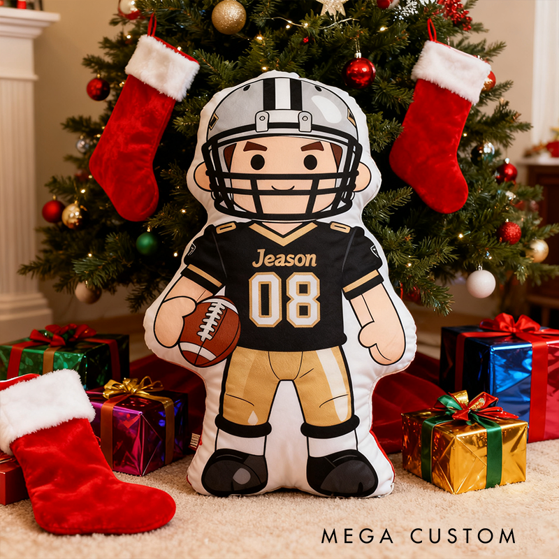 Personalized Football Player Pillow with Your Name and Number The Ultimate Gift for Little Fans