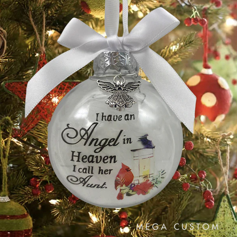 Personalized Angel In Heaven Memorial Ornament Cardinal Ornament Christmas Ornament In Loving Memory Gift