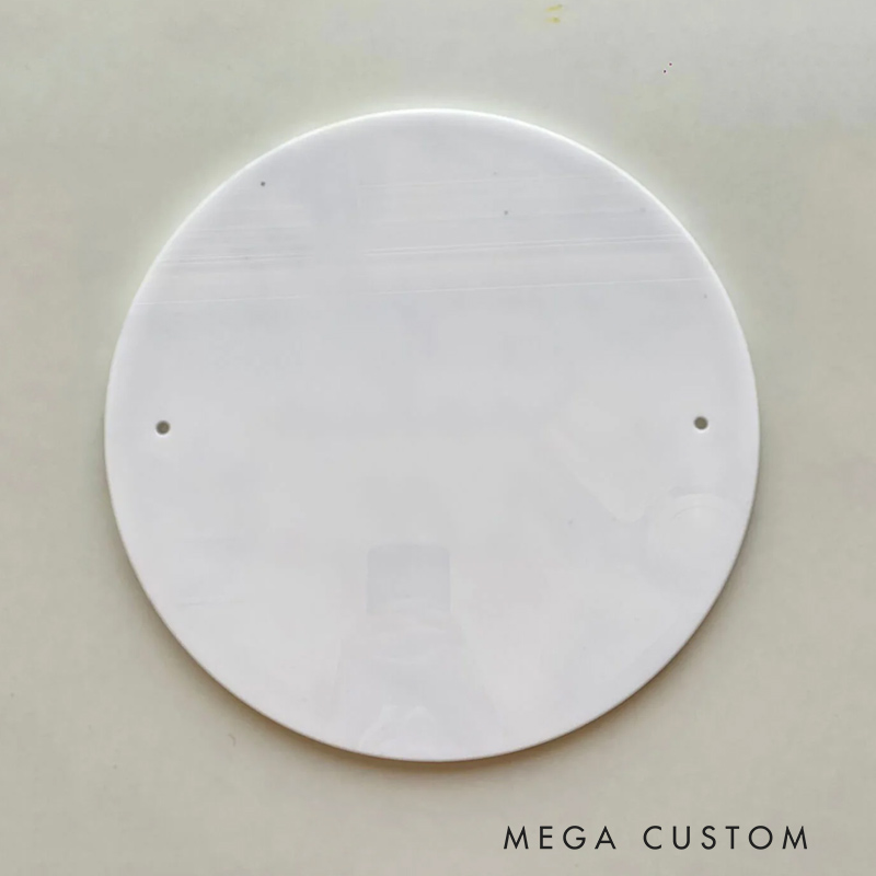 Personalized Acrylic Floral Round Nameplate Housewarming Gift for Family 