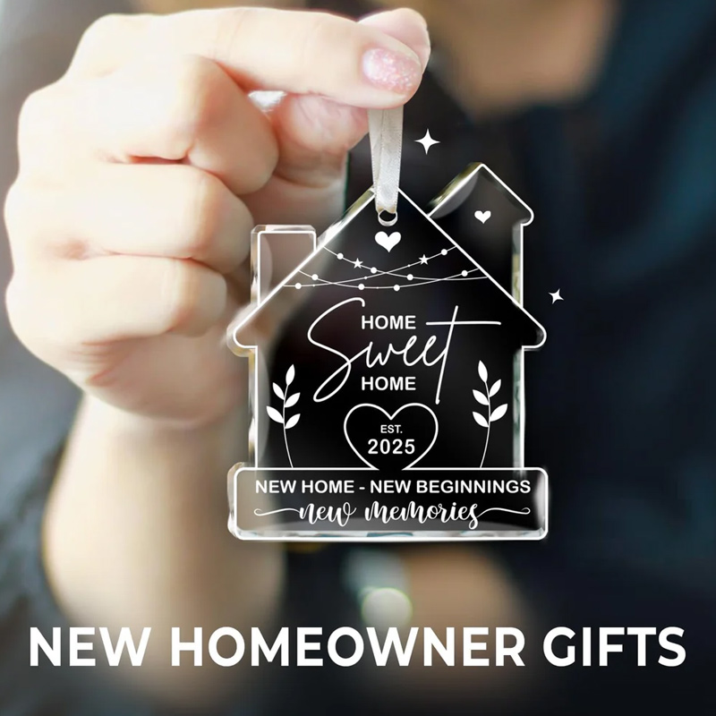 Personalized Home Sweet Home Est Ornament Custom New Home Gift Housewarming Ornament Gift