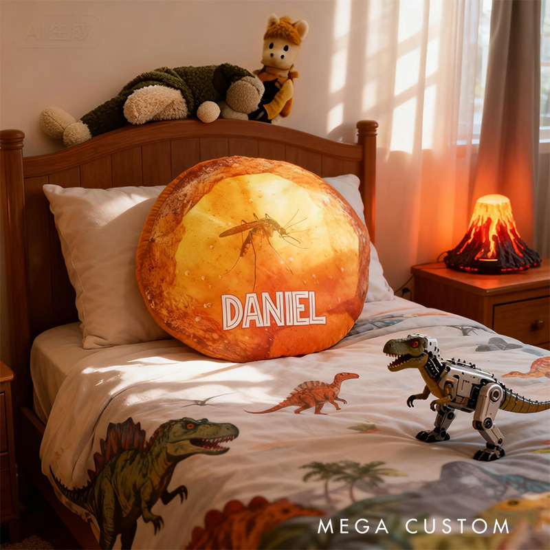 Personalized Graphic 3D Print  Dinosaur Amber Movie Shaped Pillow for Movie Lovers Pillow Christmas Gift for Kids