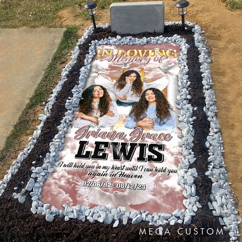 Personalized Photo In Loving Memory Of Memorial Grave Blanket Waterproof Blanket Remembrance Gift 