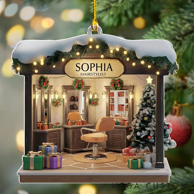 Personalized Hair Salon Christmas Decor for Her for Him