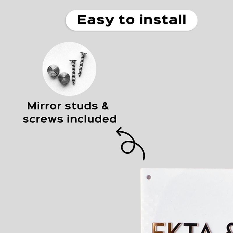 Personalized Acrylic Flower Planter Nameplate Custom names and Flat Number Housewarming Gift for Family 