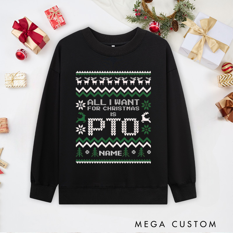 Personalized Office Christmas Sweatshirt Funny Christmas Pto Sweatshirt Work Christmas Party Gift for Geek Nerd Work Gift Exchange